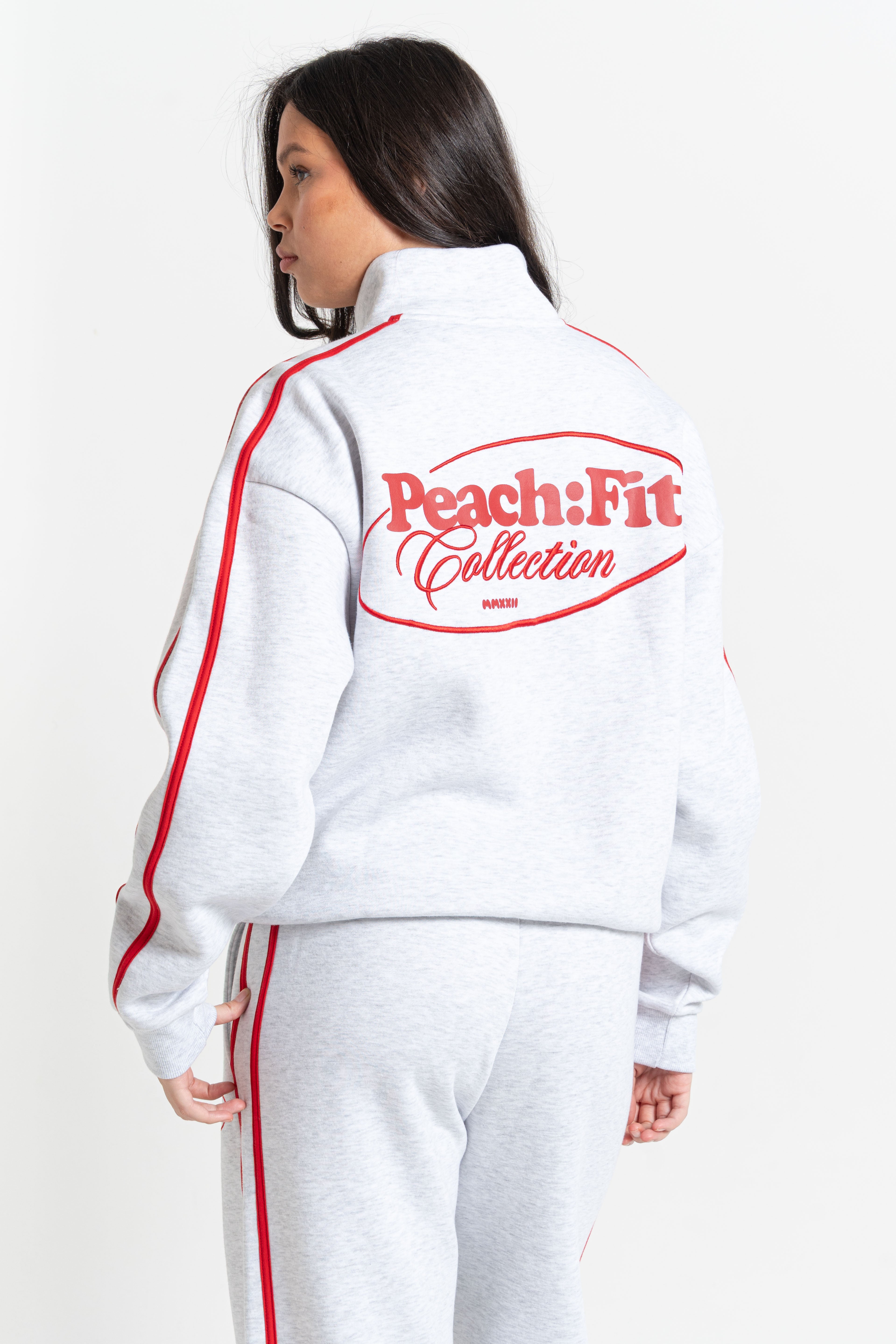 Laelia Zip Neck Sweatshirt Ice Marl