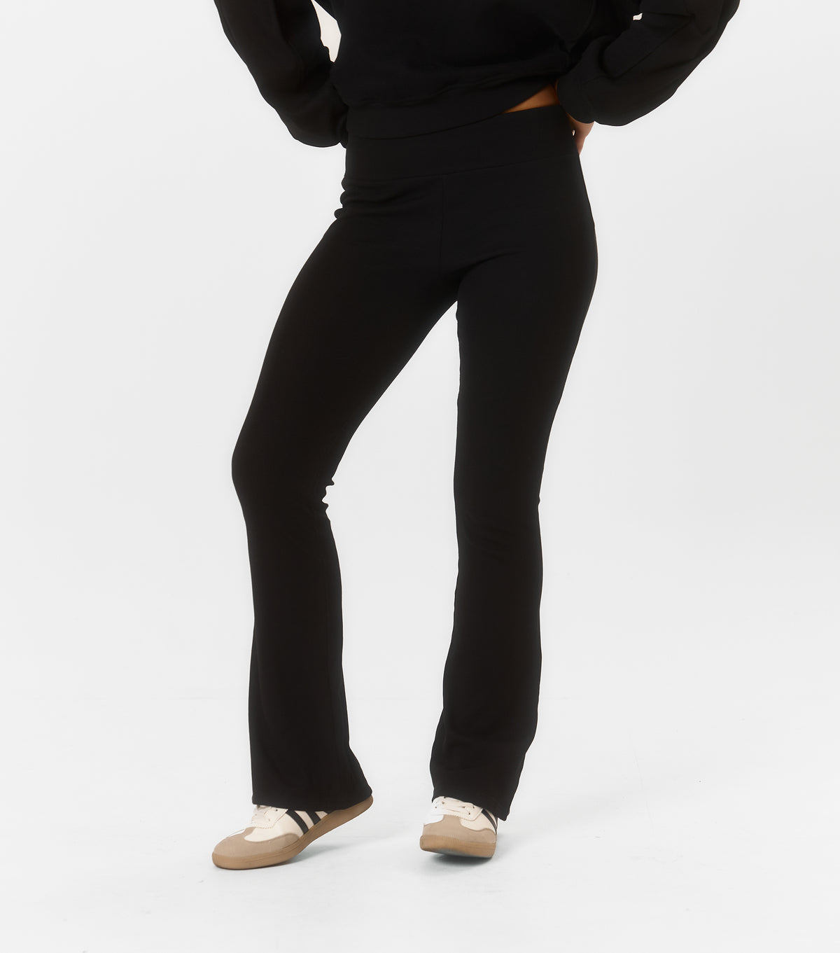 Harlow Ribbed Leggings Black