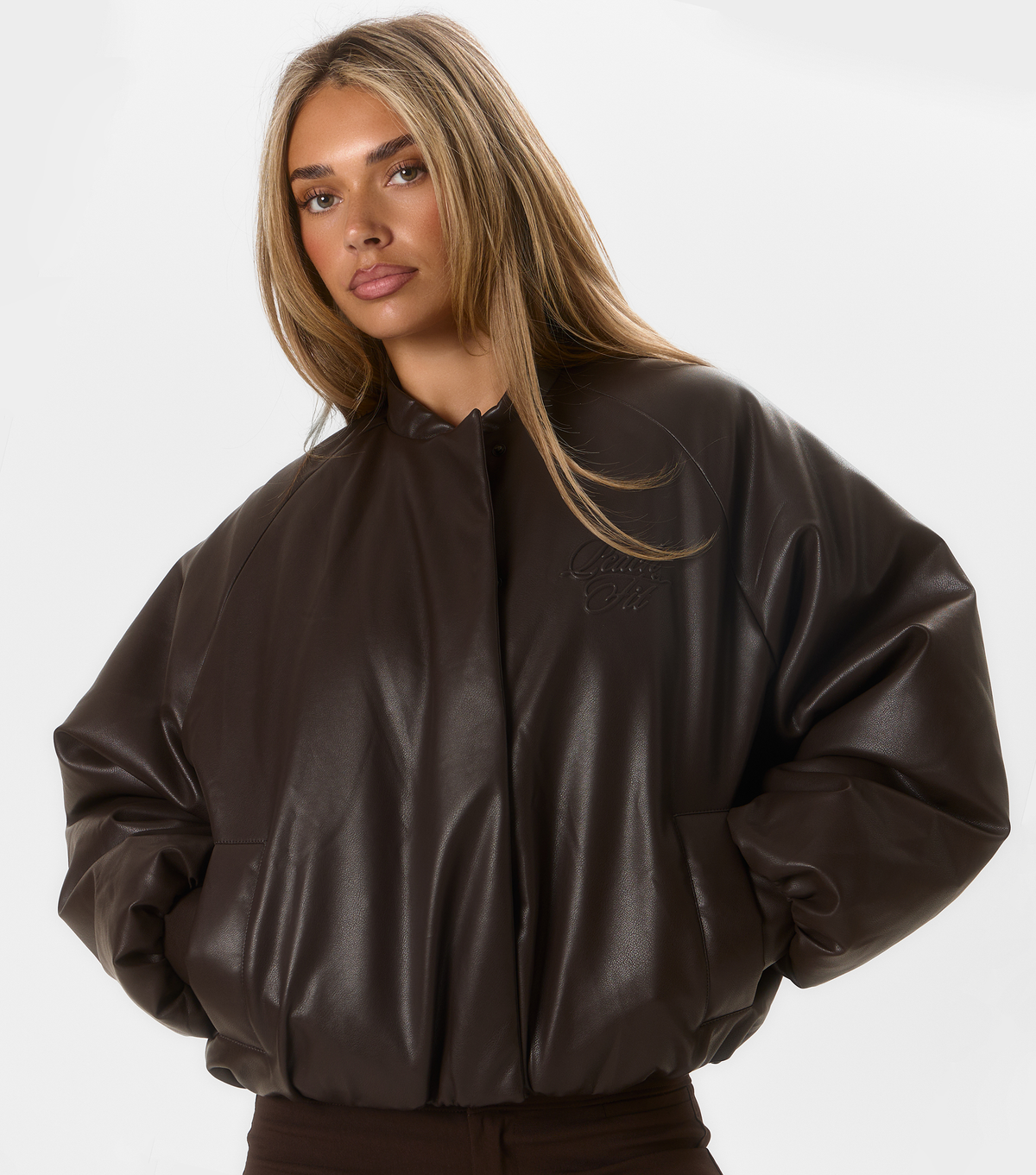 Jasmine Padded Bomber Jacket Coffee Bean