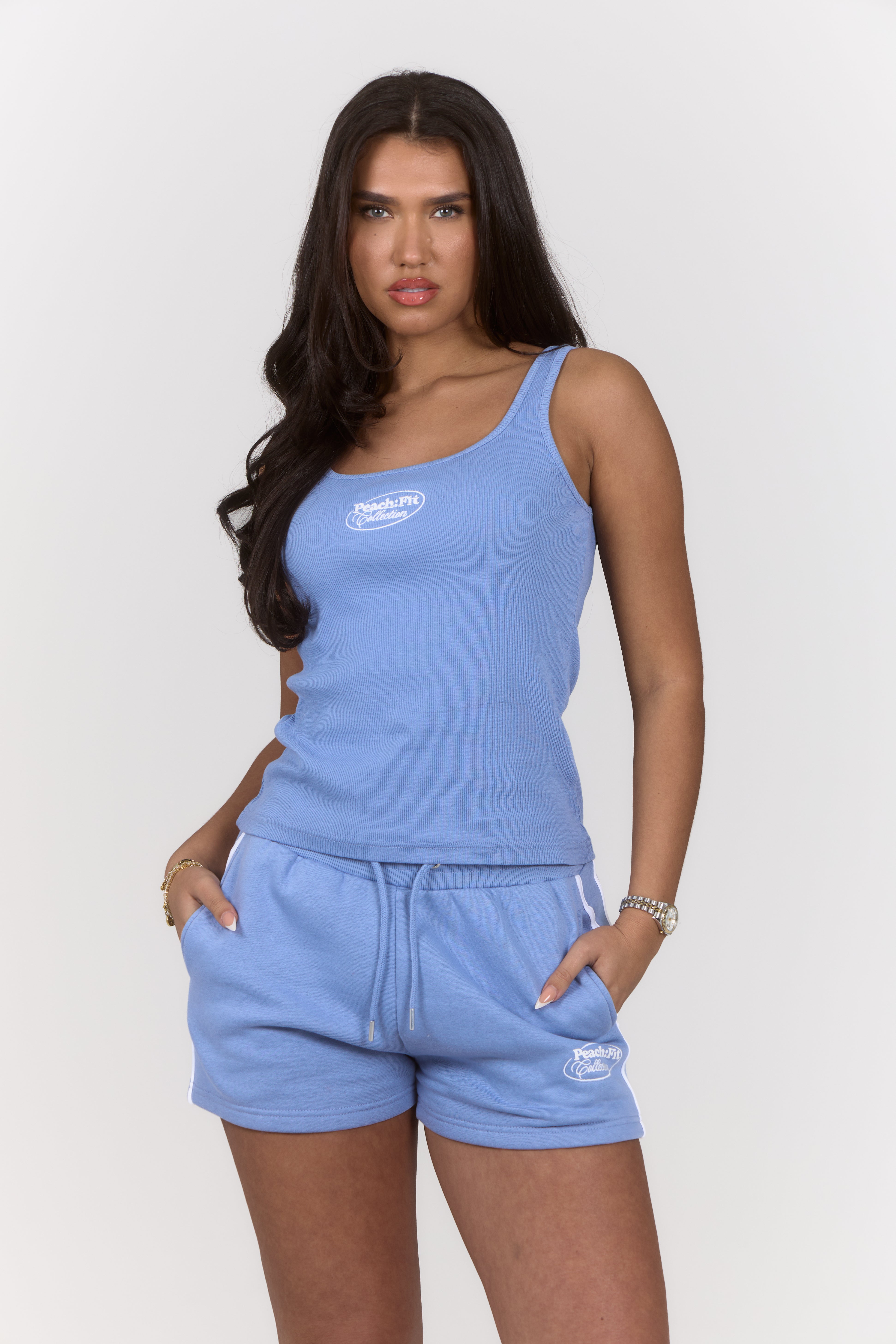 Laelia Ribbed Vest Ocean Breeze