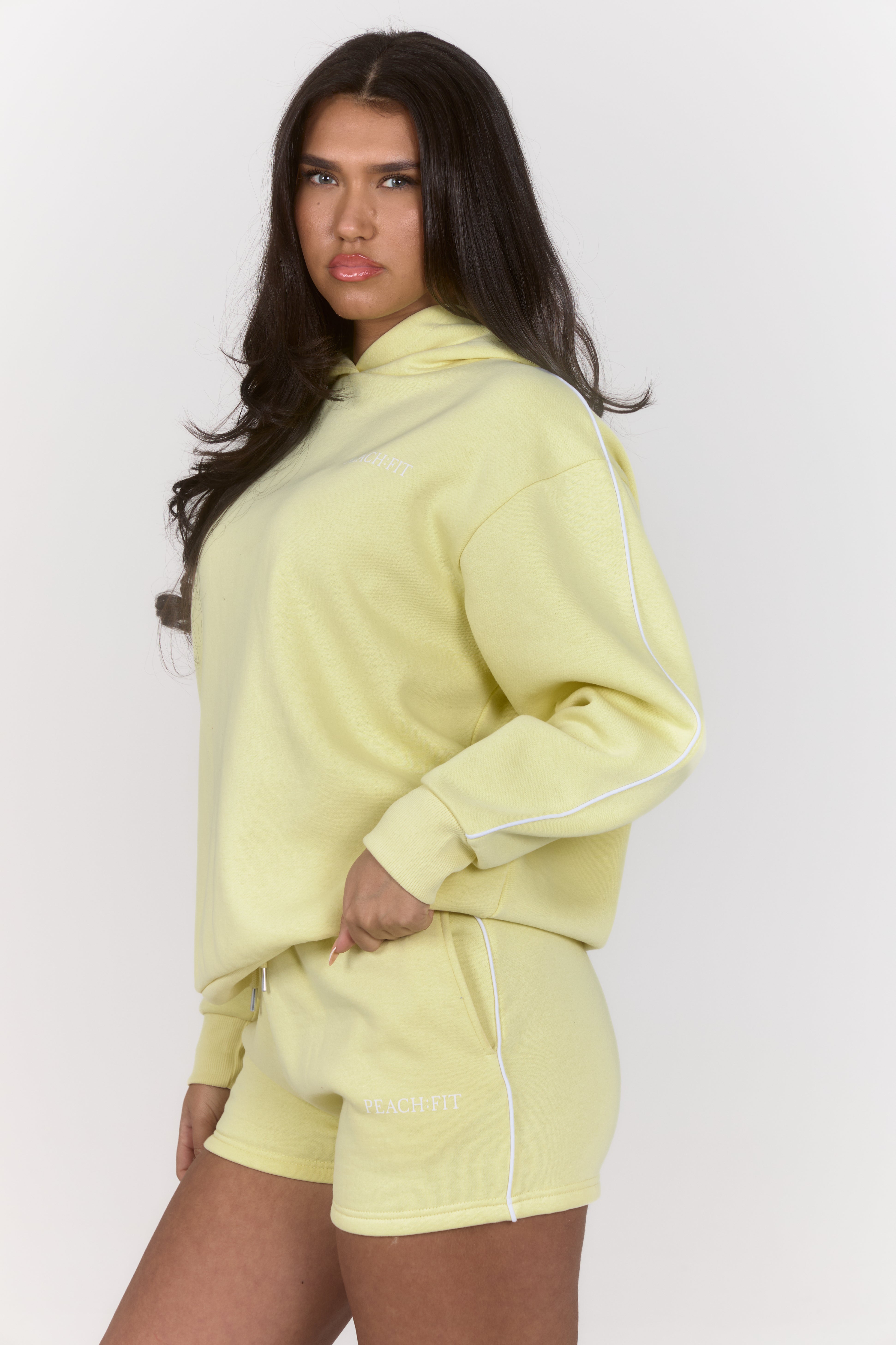 Heather Hoodie Pastel Yellow