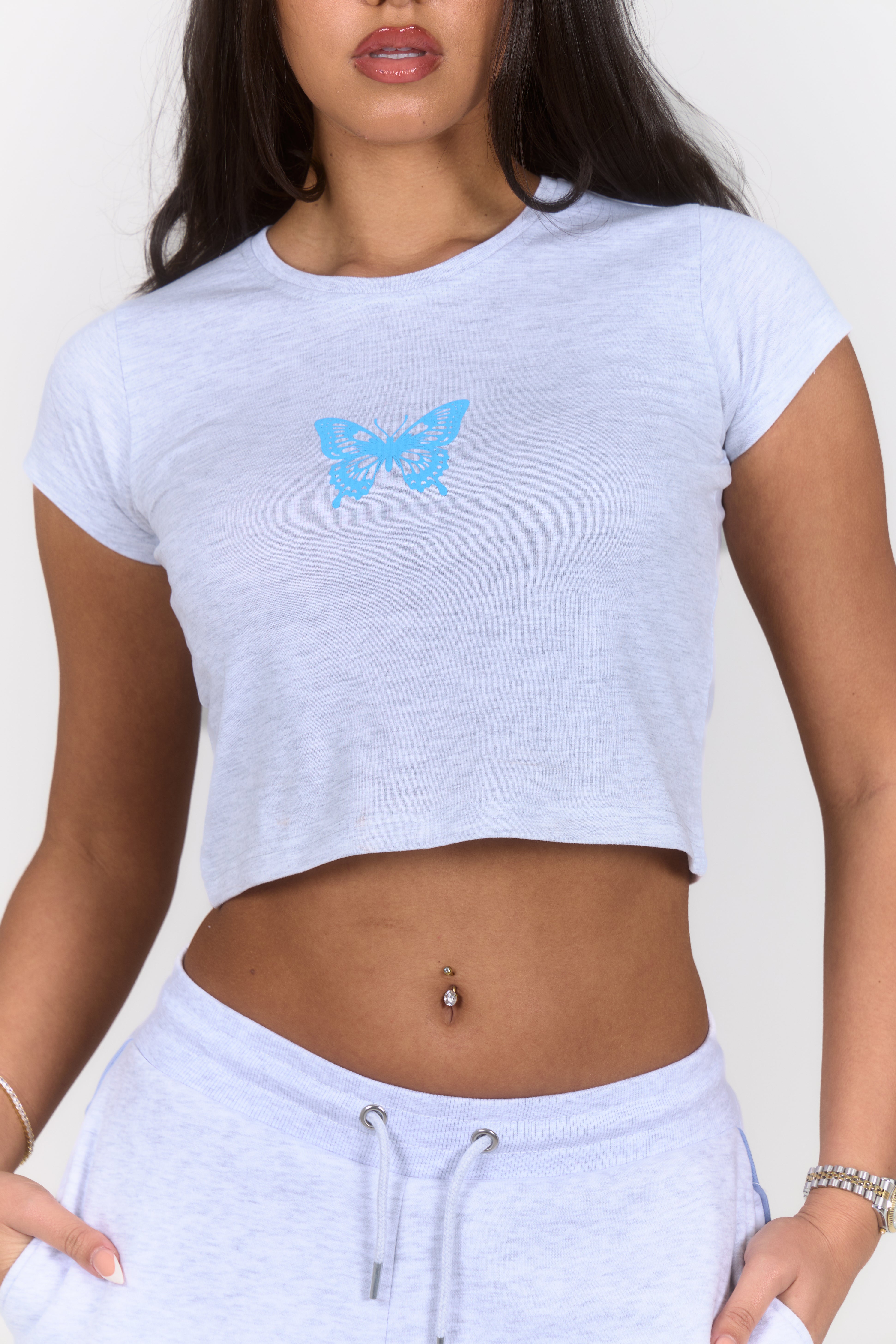 Butterfly Bay T-shirt Ice Marl