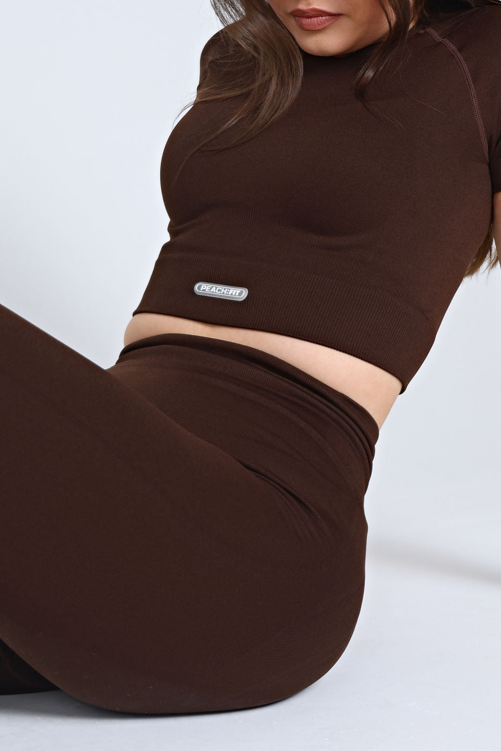 Libby Seamless Crop Top - Chocolate