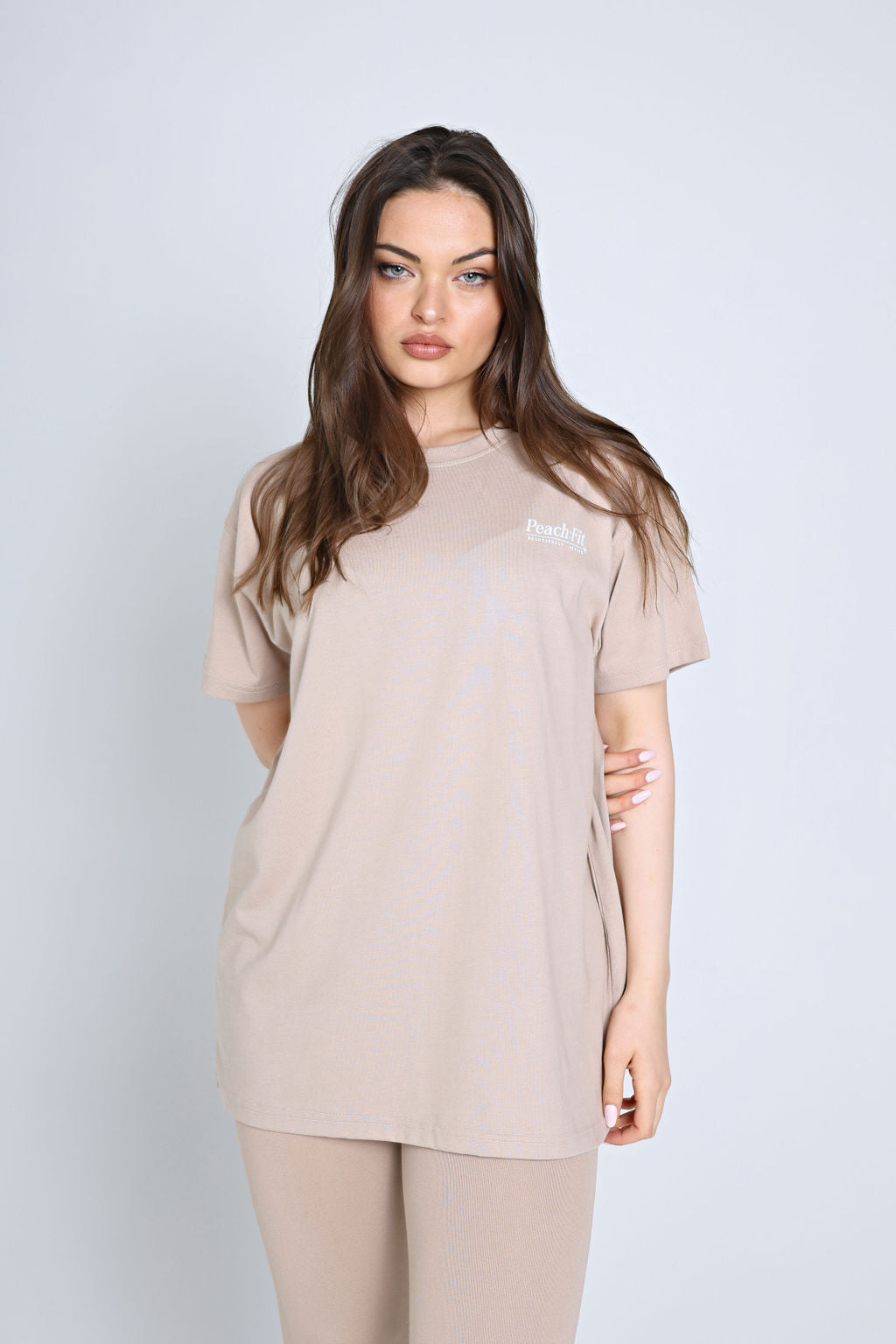 Statement Oversized T-Shirt - Taupe