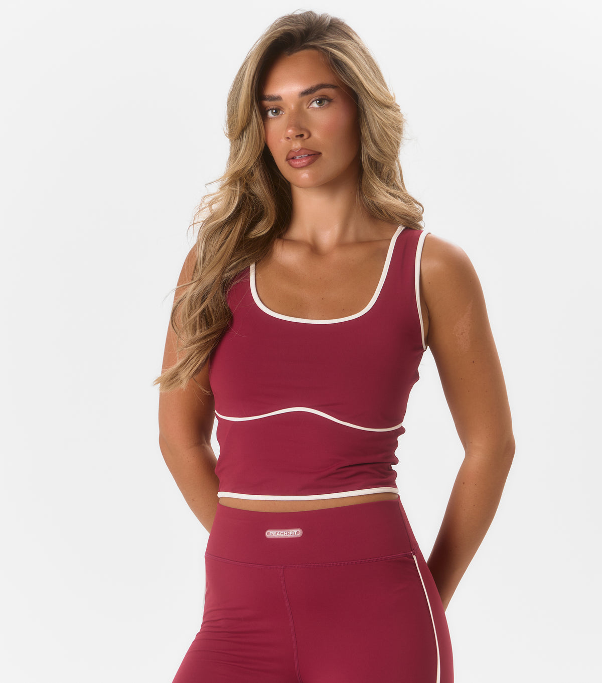 Arabella Cropped Vest Dark Cherry