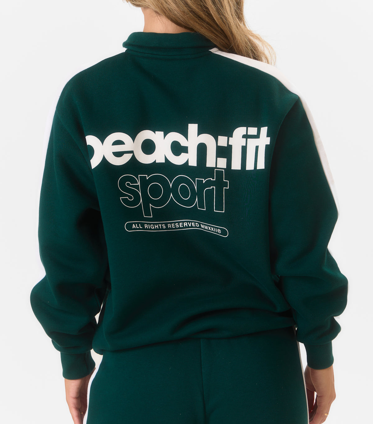 Oriana Zip Sweatshirt Forest Green