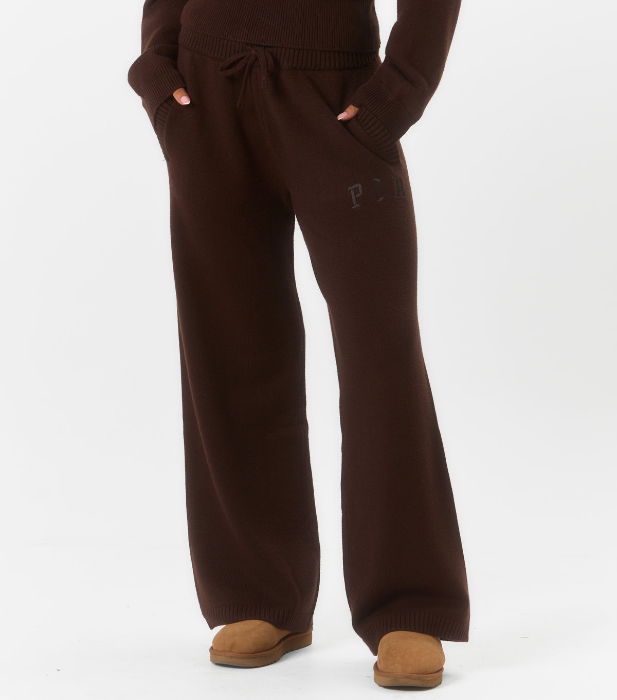 Sophie Knitted Joggers Coffee Bean