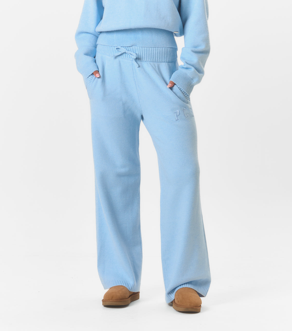 Sophie Knitted Joggers Ice Blue